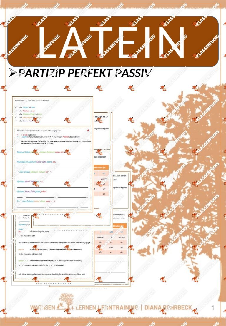 Latein: Partizip Perfekt Passiv (PPP) – Arbeitsheft